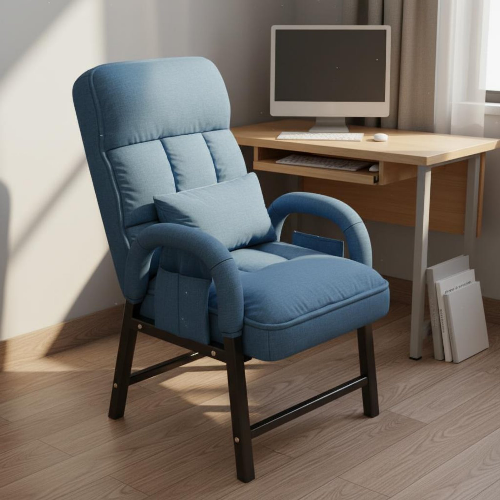Sofas - Fauteuil inclinable textilène à dossier haut