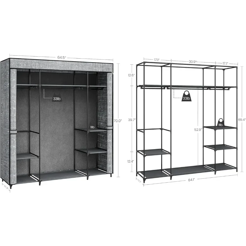 Wardrobe Closet Portable Fabric Cover - Armoire de rangement, armoire portable de