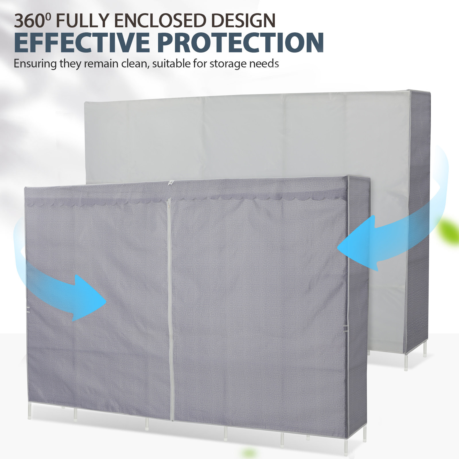Portant à vêtements avec houss - Wardrobe Closet Portable Fabric Cover avis et prix