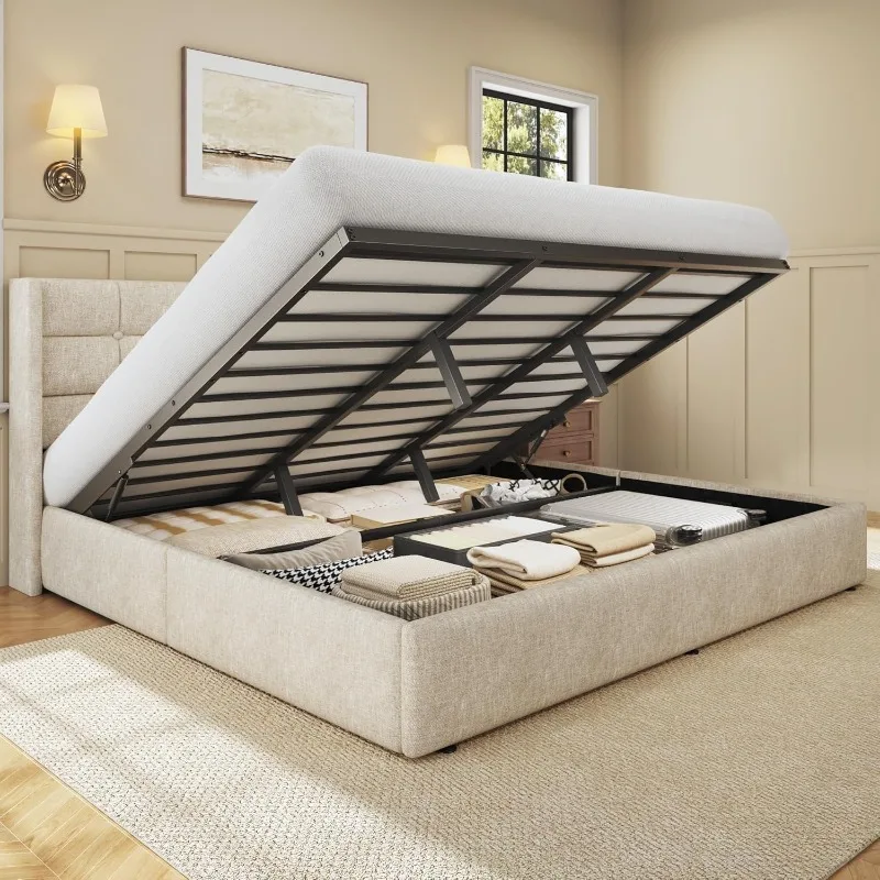 Cadre de lit avec rangement re - Gas Lift Storage Bed Hydraulic avis et prix