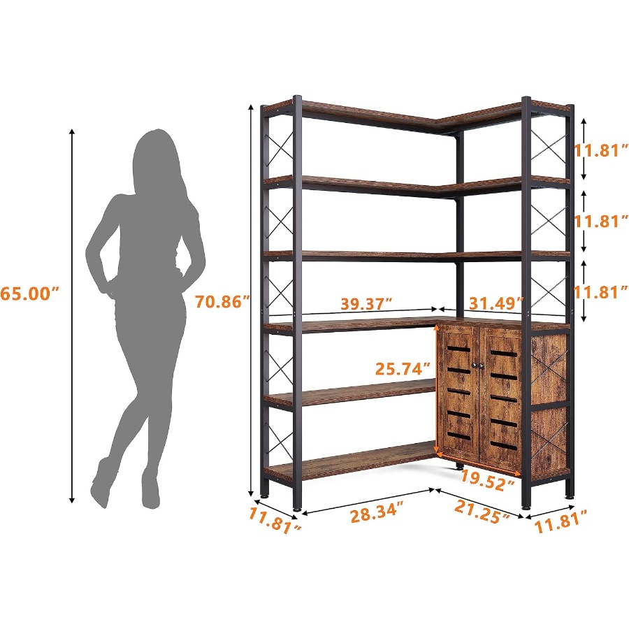 Bibliothèque d'angle à 6 étagè - Storage avis et prix