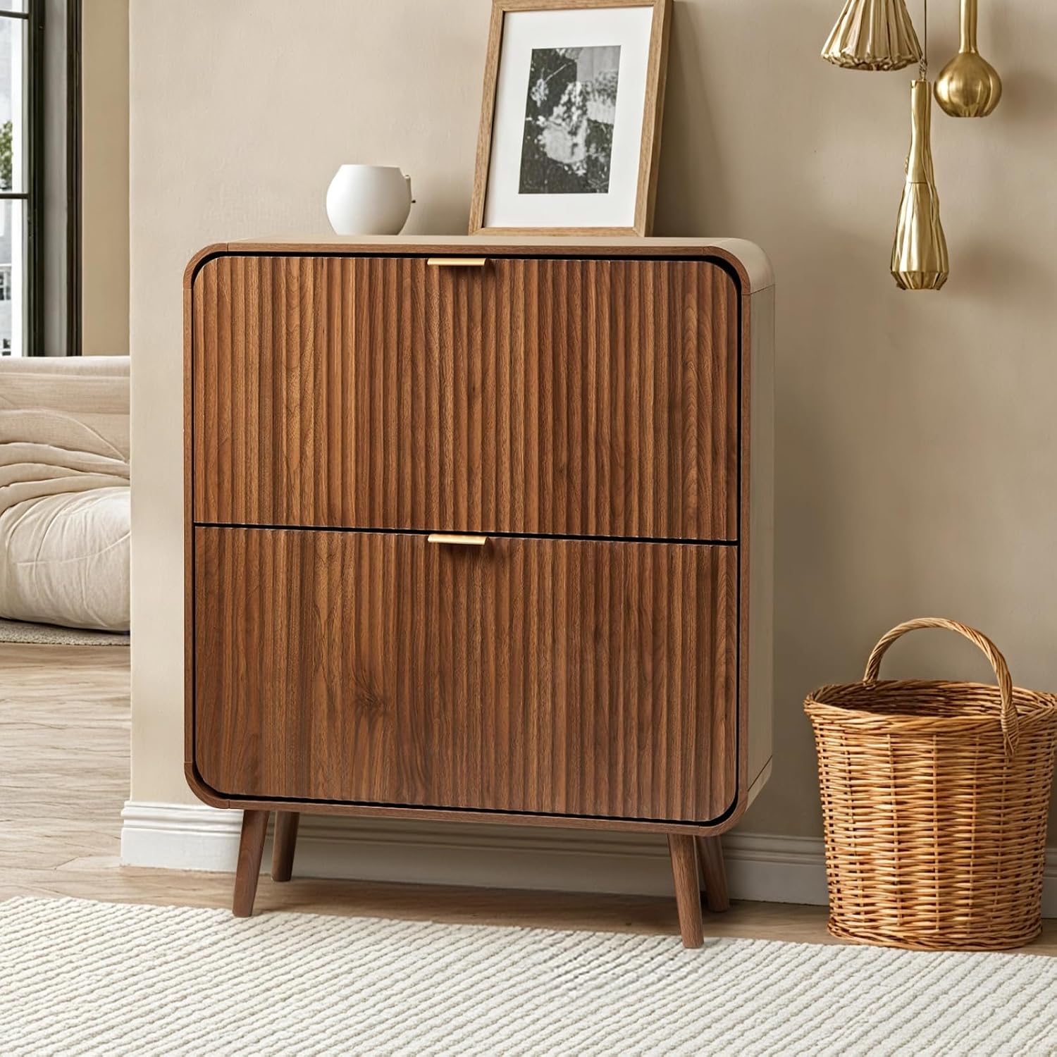 Armoire à chaussures à rainure - Shoe Rack Cabinet Narrow Entryway avis et prix