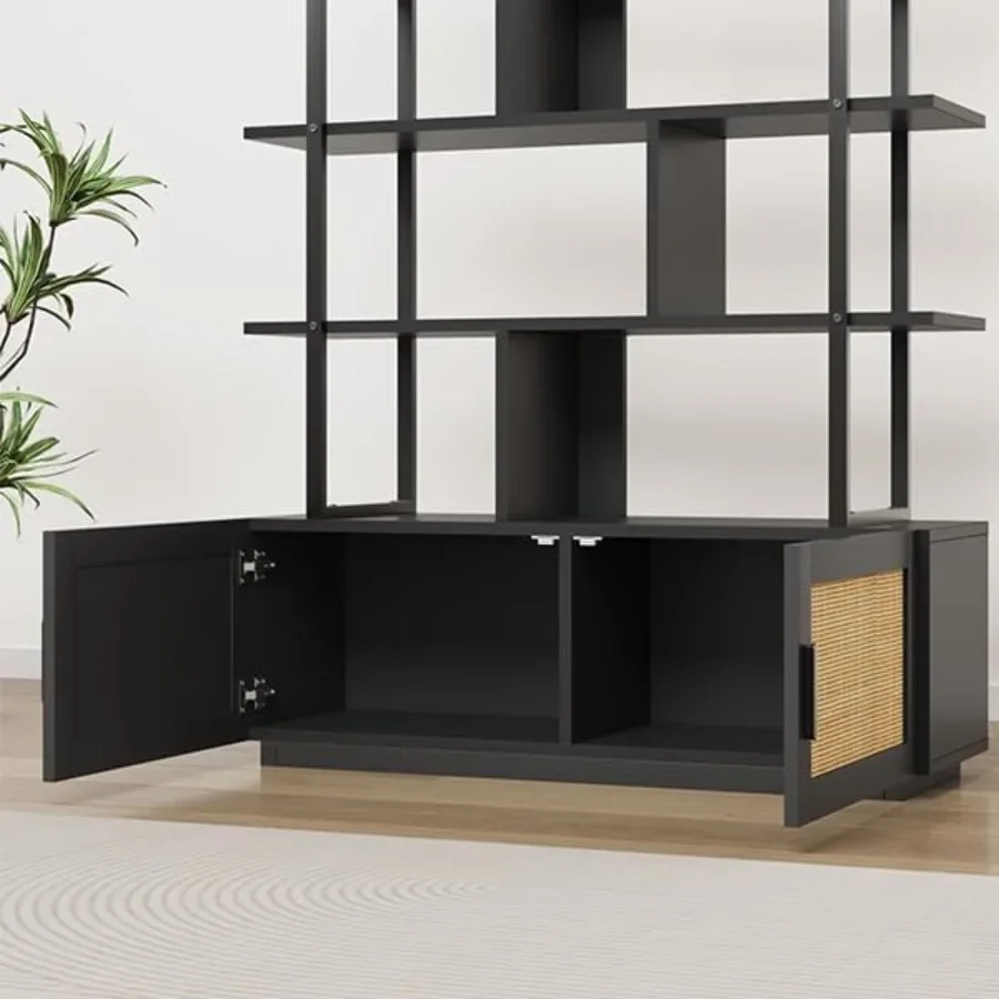 Bibliothèque en rotin à 5 nive - Storage avis et prix