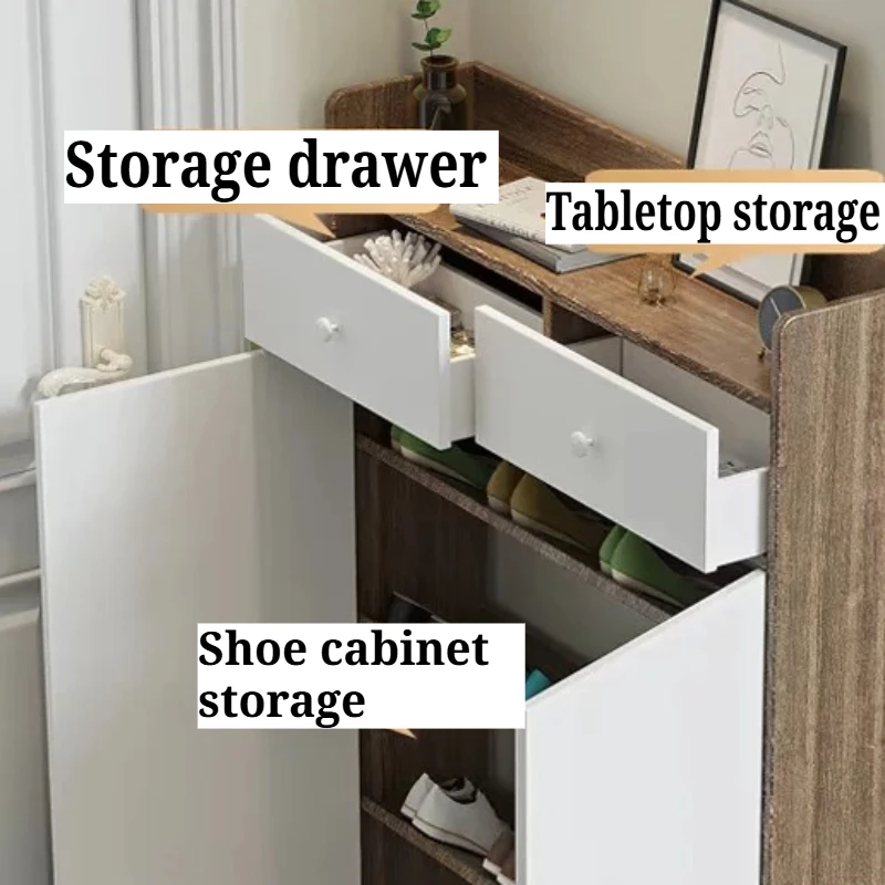 &Slim, meuble à chaussures de  - Shoe Rack Cabinet Narrow Entryway avis et prix