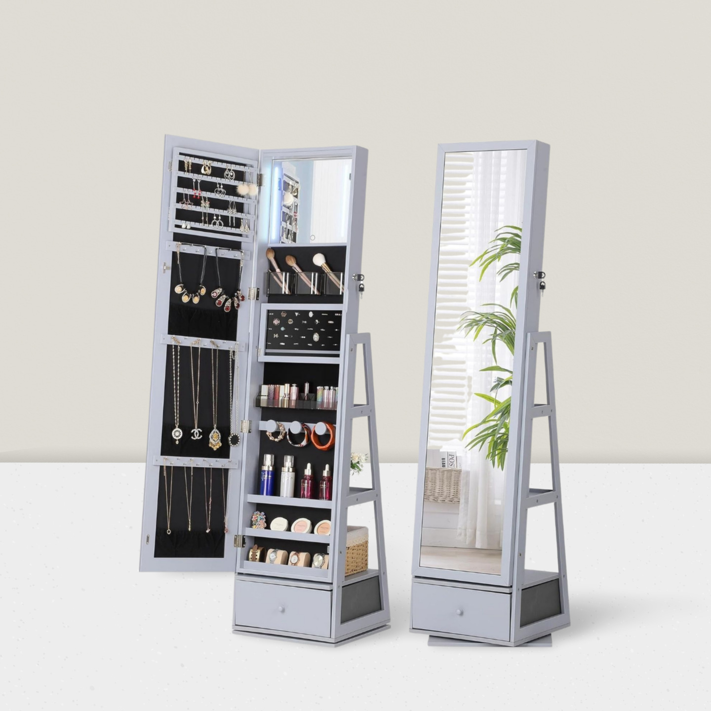 Miroir pleine longueur pour ve - Full Length Mirror Jewelry Armoire avis et prix
