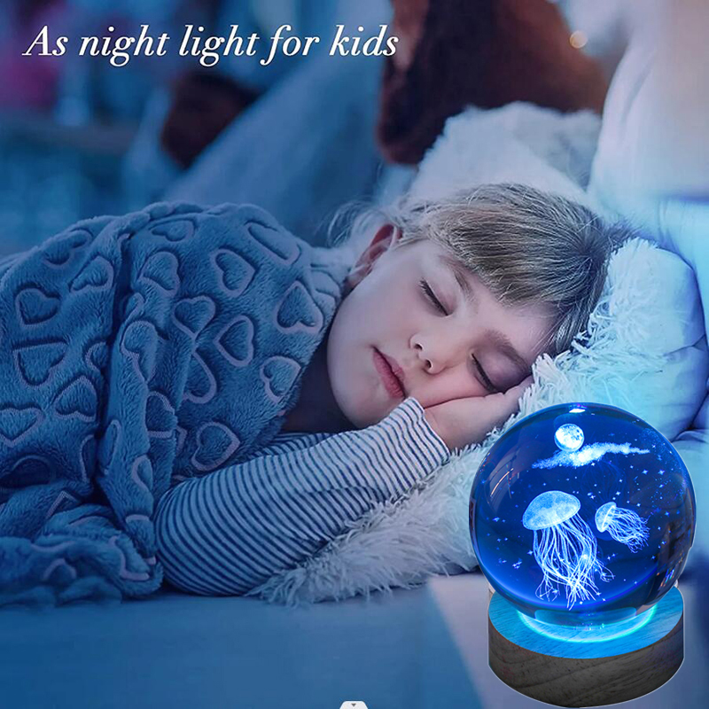Veilleuse LED boule de cristal - Floating Nightstand With Led Light avis et prix