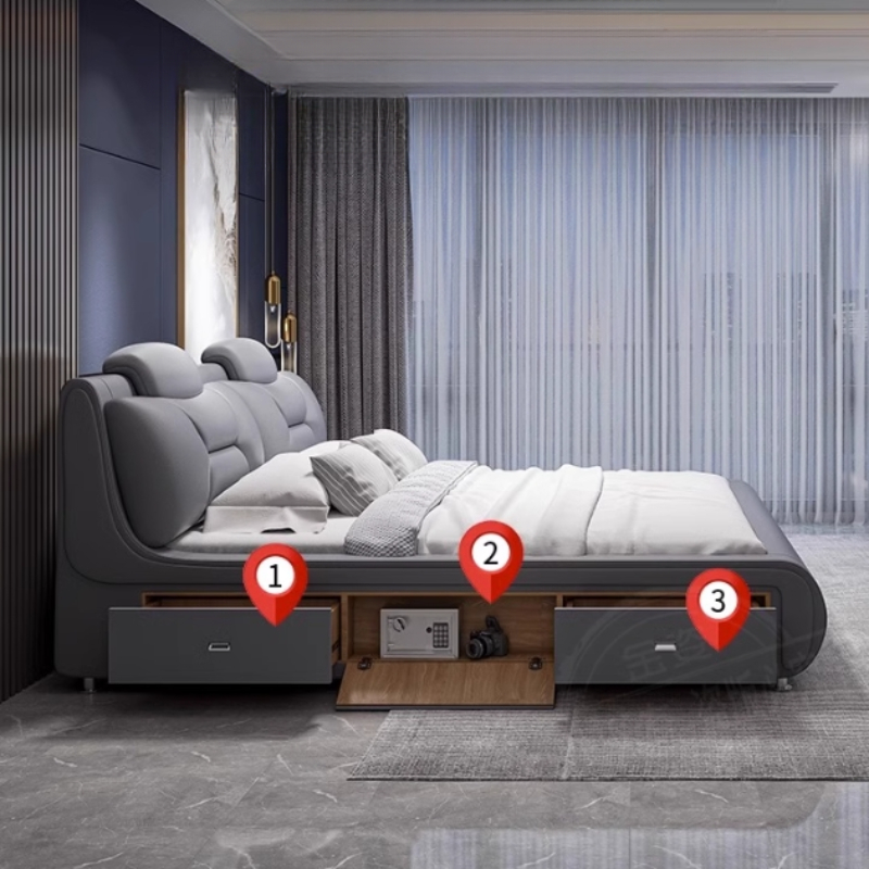 Lit double avec tiroirs de ran - King Size Bed Frame With Storage Drawers avis et prix