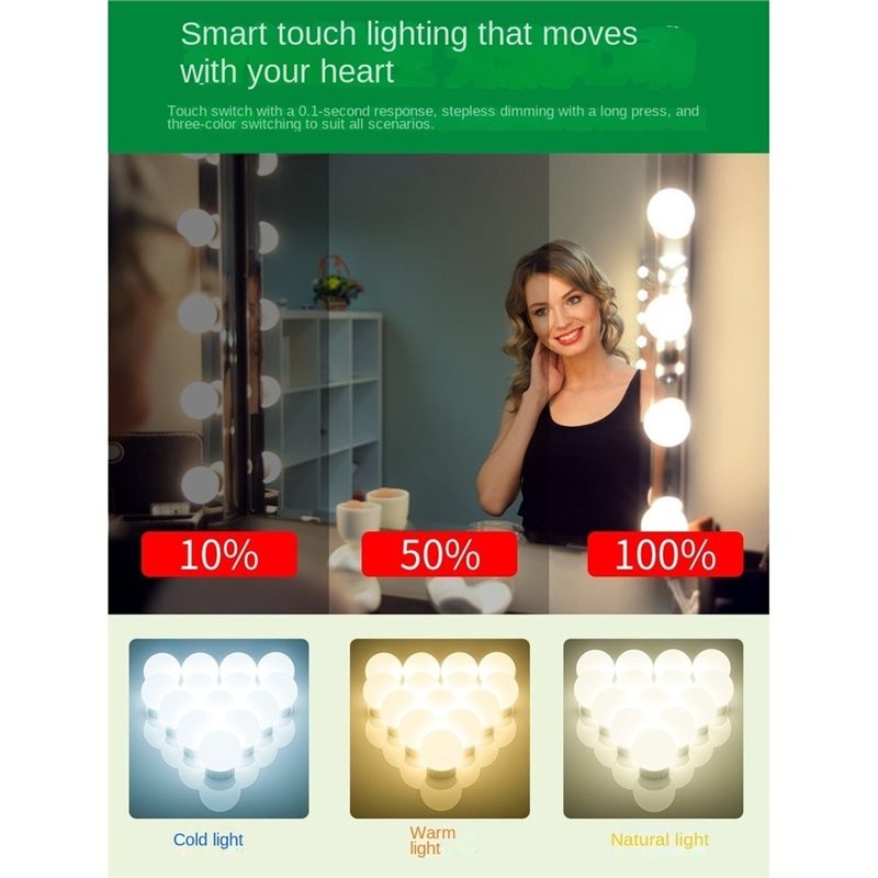 Lampe de maquillage à LED rech - Dressing Table Vanity With Lighted Mirror avis et prix