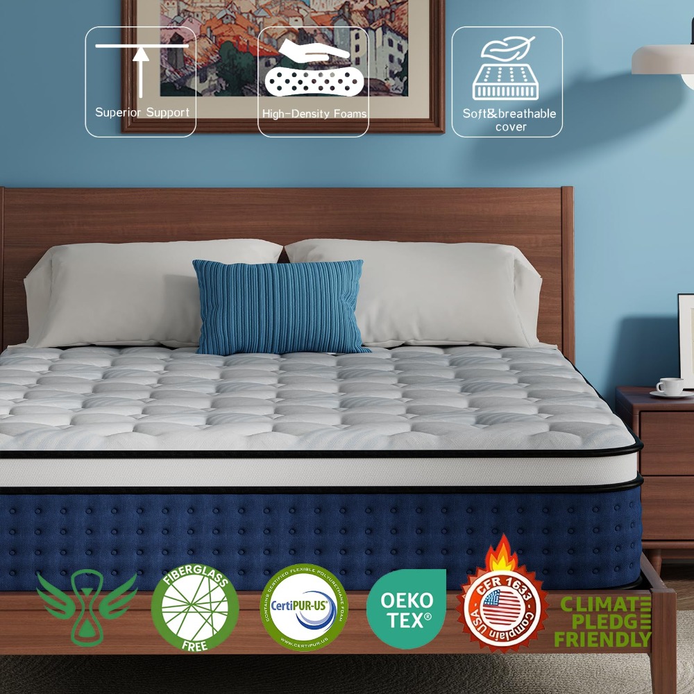 Matelas Queen, matelas hybride - Memory Foam Mattress In A Box Queen avis et prix
