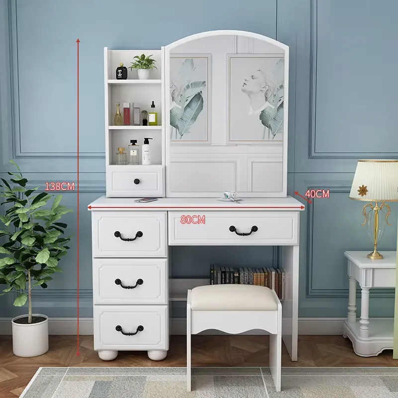 Coiffeuse de style nordique cr - Dressing Table Vanity With Lighted Mirror avis et prix