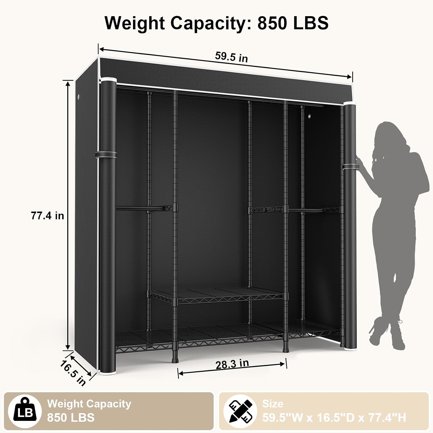 Armoire portable robuste E3C a - Wardrobe Closet Portable Fabric Cover avis et prix