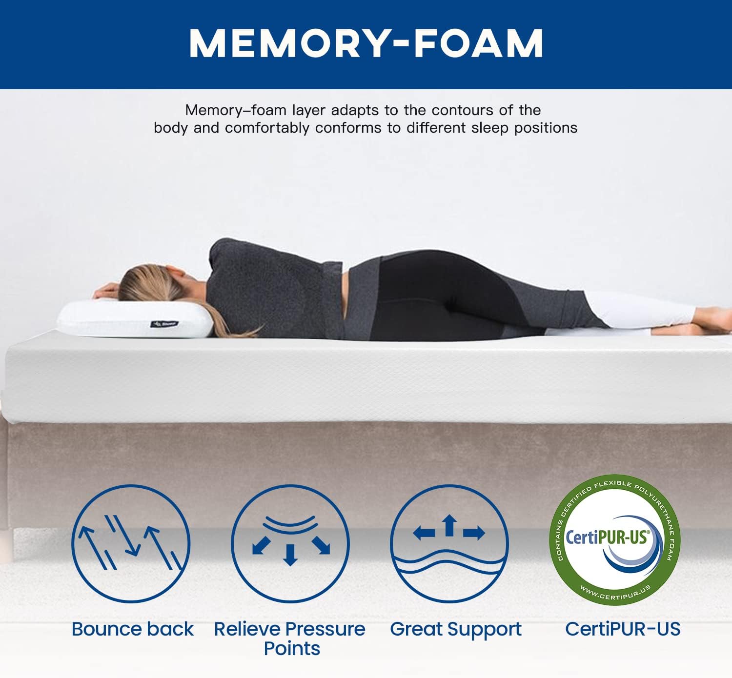 Matelas Queen Size en mousse à - Memory Foam Mattress In A Box Queen avis et prix