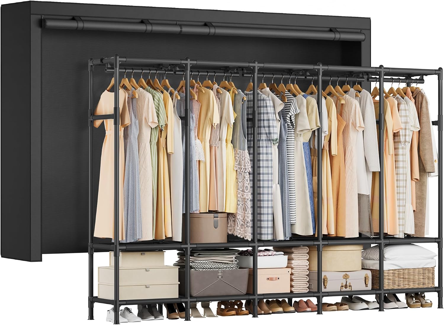 Armoire portable de 83,5 pouce - Wardrobe Closet Portable Fabric Cover avis et prix