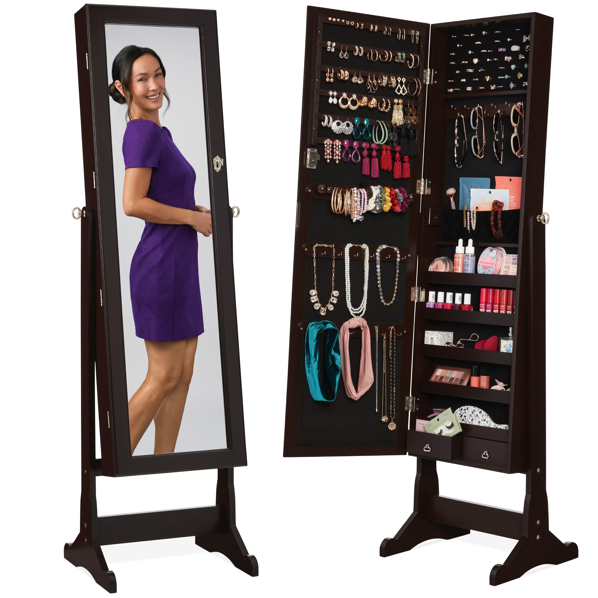 Armoire à bijoux autoportante, - Full Length Mirror Jewelry Armoire avis et prix